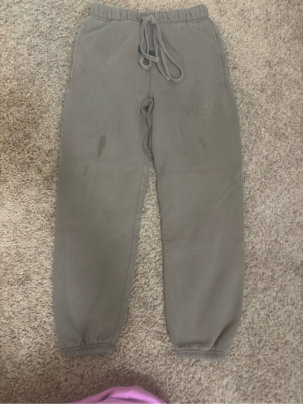 Essentials Men's Olive Gray Drawstring Joggers
